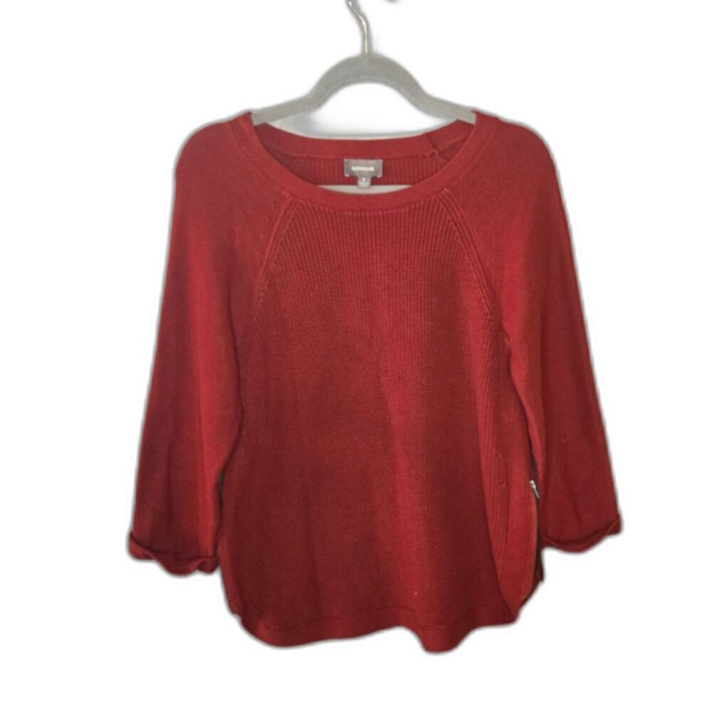 Sussan Women's Orange 3/4 Sleeve Sweater Size Small